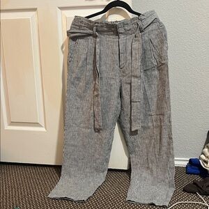 LOFT Striped Gray Women's Pants